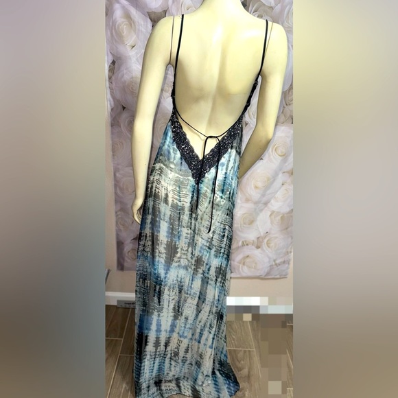 - Valerie From Bali With Love Silk Low V Back Sequin Trim Stunning maxi Medium - Picture 6 of 15